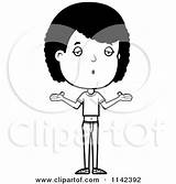 Adolescent Clipart Teenage Shrugging Careless Girl Cartoon Cory Thoman Vector Outlined Coloring Royalty Girls sketch template
