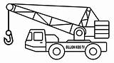 Crane Coloring Construction Truck Pages Kids Getdrawings Printable Getcolorings sketch template