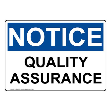 osha quality assurance sign