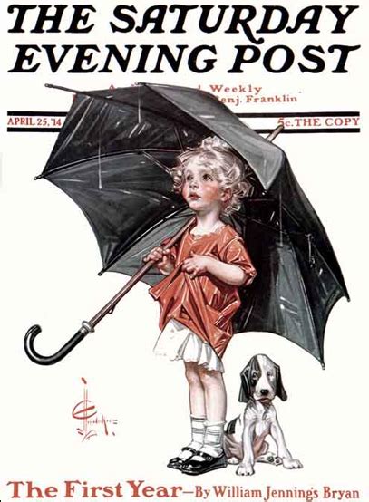 Beyond The Canvas April Showers By J C Leyendecker The Saturday