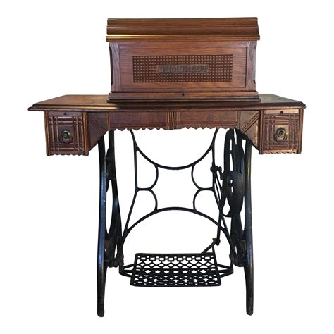 antique demorest coffin top treadle sewing machine chairish