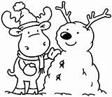 Coloring Winter Pages Printable Kids Moose Sheet Preschool Animals Cute Sheets January Kindergarten Fun Printables Color Scene Time Print Colouring sketch template