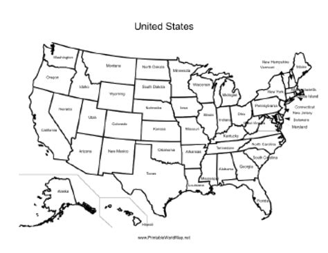 printable map   united states  state names printable map