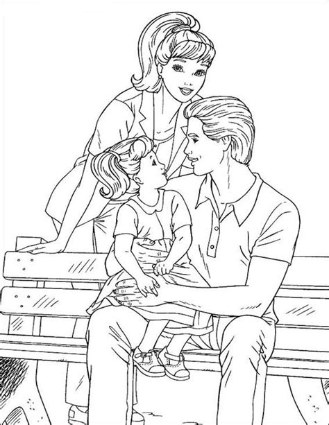 barbie ken  kelly beach coloring pages family coloring pages