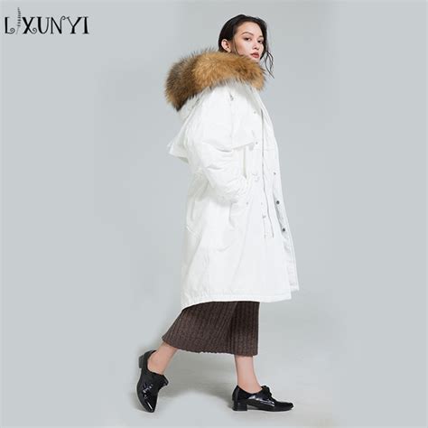 2019 High Quality Winter Thicker Long Down Jacket Women Russia Real