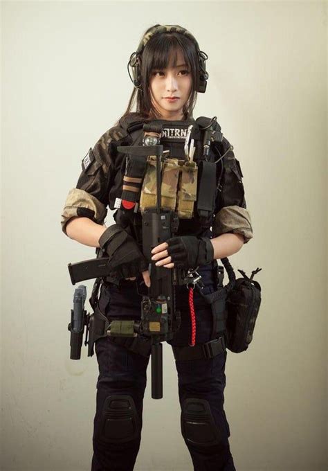 Military Girl Gunslinger Girl Scifi Female Soldier Military Women