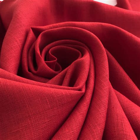 red linen fabric  linen fabric pure linen fabric etsy