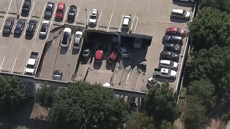 car park floor collapses sending vehicles crashing   storey  itv news