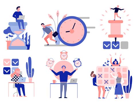 effective time management set  macrovector  dribbble