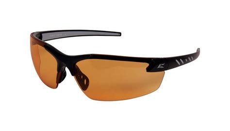 edge eyewear zorge safety glasses amber lens black frame 1 pc ace