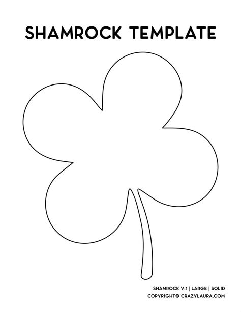 shamrock template  leaf clover printables crazy laura
