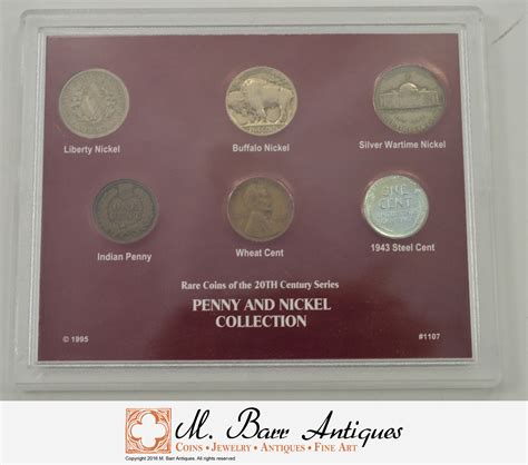 historic coin collection rare coins    century series penny  nickel collection