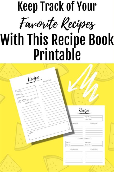 recipe sheet printable recipe page printable fill  recipe etsy   printable recipe
