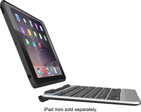 buy zagg folio slim keyboard case  apple ipad mini ipad mini   ipad mini  black