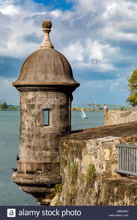 guérite garita sur le fort el morro avec vue sur la mer des caraïbes dans la région de old san