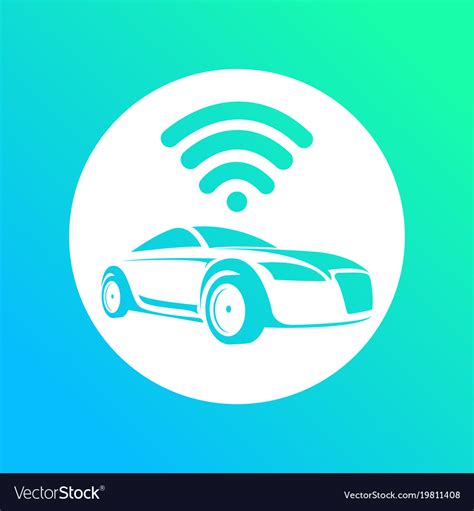 logo autonomous car royalty  vector image vectorstock