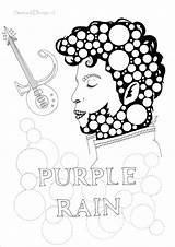 Prince Coloring Pages Rain Purple Theme Birthday Choose Board sketch template