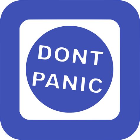 dont panic sign icon royalty  vector graphic pixabay