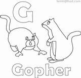 Coloring Gopher Getcolorings Pages sketch template