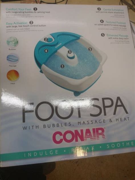 conair foot spa with bubbles massage and heat ebay