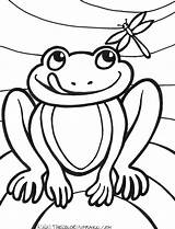 Frog Coloring Pages Printable Dragonfly Cartoon Color Drawing Preschoolers Getdrawings Birthday Sheets Drawings Birthdayprintable sketch template
