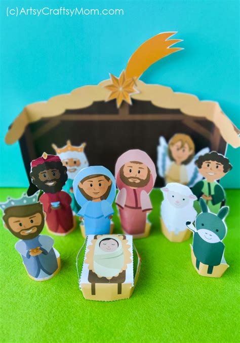 printable nativity preschool pack bible crafts artsy craftsy mom