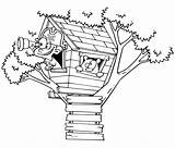 Treehouse Lookout Coloring4free Bestcoloringpagesforkids sketch template