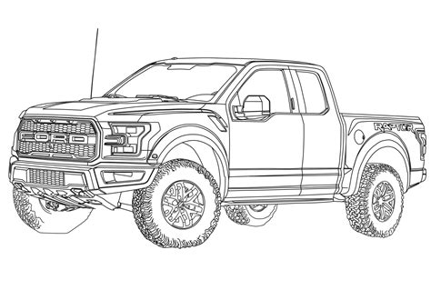 ford  raptor coloring page  printable coloring pages  kids