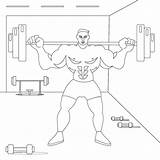 Bodybuilding Supercoloring sketch template