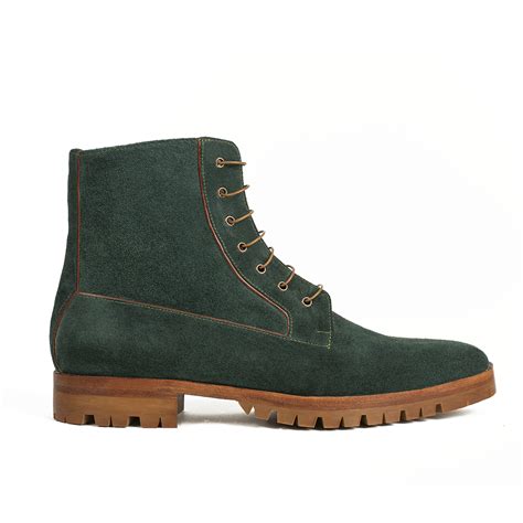 ankle boots dark green suede kwnstantinoshoesgr