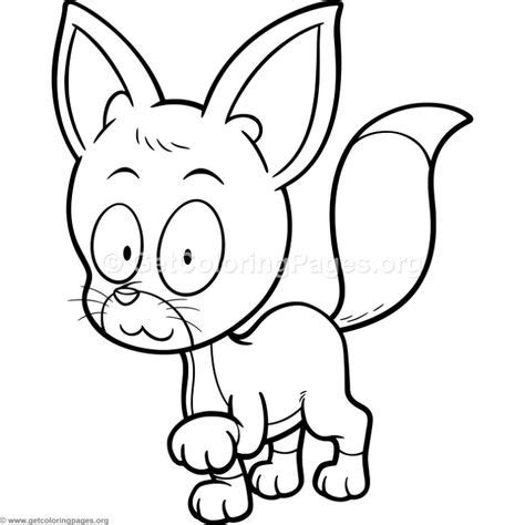 cute  fox coloring pages