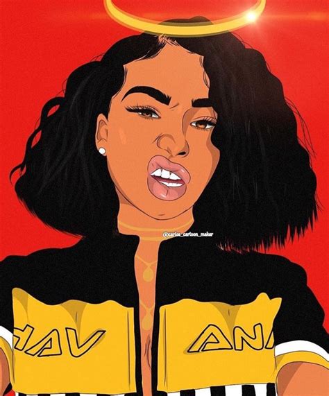Pin By Kαmílα On ɢᴜʀʟʏ ᴄᴀʀᴛᴏᴏɴ Black Girl Art Black Girl Magic Art