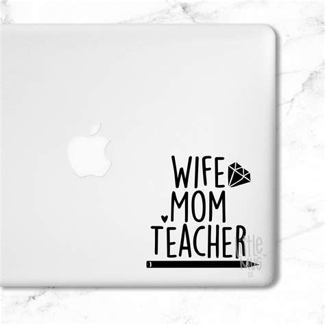 Vinyl Decal Wife Mom Teacher Vinyl Decal Wife Decal Mom Decal