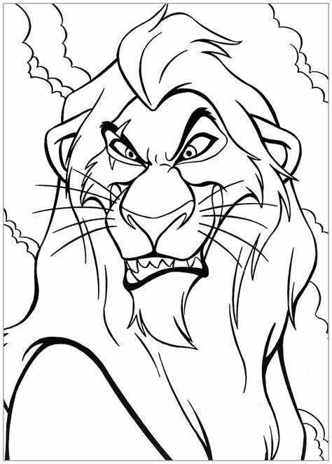 scar  lion king kids coloring pages