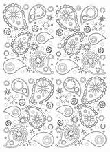 Paisley Coloring Adult Pages Pattern Adults Patterns Drawing Print Color Mandala Beautiful Oriental Coloriage Motifs Easy 1001 Colorier Harmonious Detaille sketch template