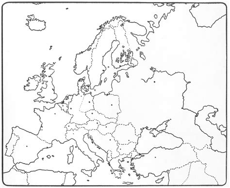 lege kaart europa kaart