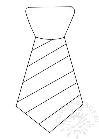 neck tie  stripes template coloring page