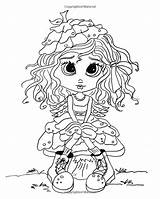 Coloring Pages Sunshine Coloriage Manga Big Eyed Fairy Books Lacy Print Animal Printable Dessin Digi Kids Book Boo Adorable Volume sketch template