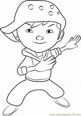 Boboiboy Coloring Pages Wind Smiling Printable Kids Cartoon Color Coloringpages101 Categories sketch template