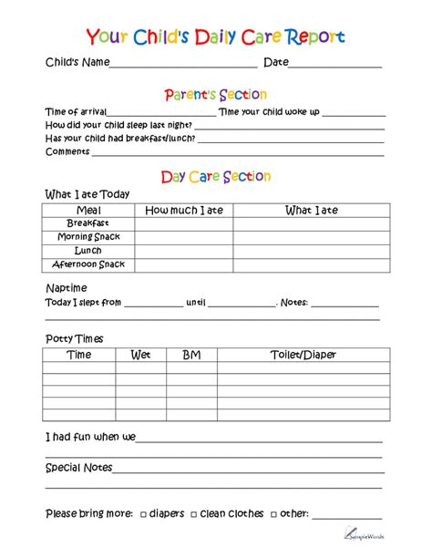 pin day care toddler daily report sheets quotes  pinterest starting