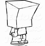 Clipart Coloring Outline Bag Cartoon Head Person Shame Over Boy His Pages Standing Embarrassment Clipartmag Embarrassed Print sketch template