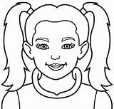 Face Coloring Girl Pages Faces Drawing Kids Girls Printable Little Smiling Blank Easy Makeup Colouring Monkey Boy Drawings Color Sheets sketch template