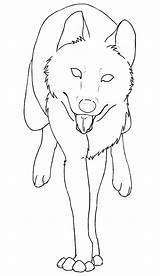 Coloring Wolf Pages Anime Wolves Drawings Drawing Cute Sheets Running Animal Printable Animated Lineart Furry Animals Run Fox Books Deviantart sketch template