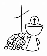 Kelch Brot Wein Stempel Kommunion Hostie Calice Kreativ Communion Malvorlage Einladung Croix Malvorlagan sketch template
