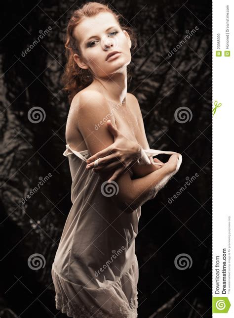 Sensual Redhead Girl Stock Image Image Of Skin Slim