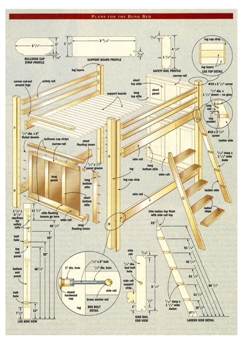woodwork bunk bed plans    plans