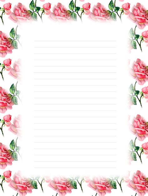 printable lined paper  decorative borders  printable