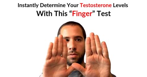 ☝️ Instantly Determine Your Testosterone Levels With This “finger” Test