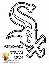 Coloring Pages Sox Chicago Logo Mlb Baseball Blackhawks Red Bears Dodgers Book Kids Printable League Boys Teams Angeles Los Color sketch template