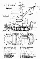 Risszeichnung Panzer Kfz Altar Feld Platt Versenkbar Modell sketch template